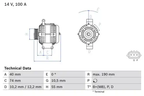 Генератор BOSCH 0 986 083 570