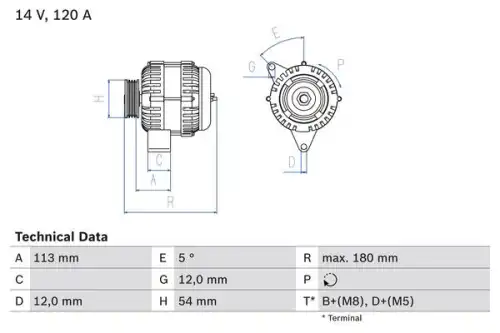 Генератор BOSCH 0 986 083 300