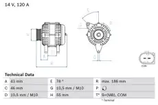 Генератор BOSCH 0 986 083 290