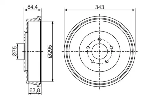 Тормозной барабан BOSCH 0 986 477 285