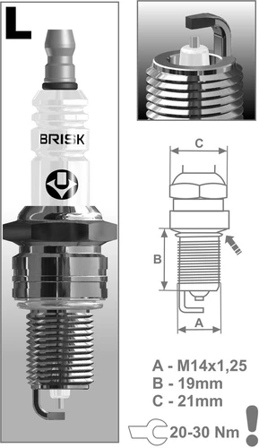 Свеча зажигания BRISK LR17YS-0,9