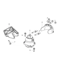Подушка крепления двигателя CHRYSLER 68062142AH