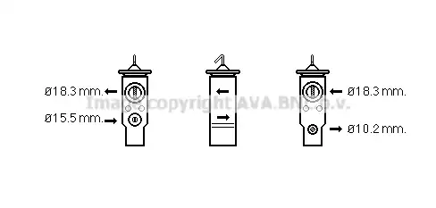 Радиатор кондиционера (конденсатор) AVA HY1410