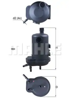 Топливный фильтр MAHLE KL 633D