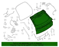 DOOR - REAR - LESS HINGES LR092014 LAND ROVER