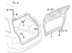 Амортизатор (упор) багажника VAG 4B9 827 552 N