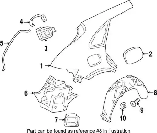 Подкрылок PORSCHE 95B810972F