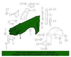 Крыло PORSCHE 971821102AYGRV