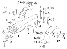 Крыло PORSCHE 971821102AYGRV