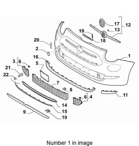 бампер передний FIAT500 735657231