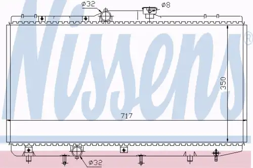 Радиатор кондиционера (конденсатор) NISSENS 64832
