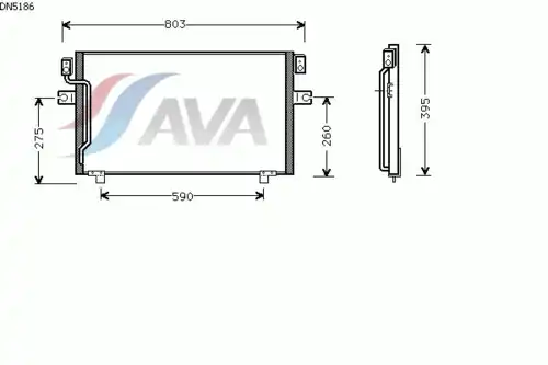 Радиатор кондиционера (конденсатор) AVA DN5186