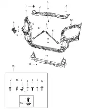 68023328AA Стойка крепления радиатора CHRYSLER