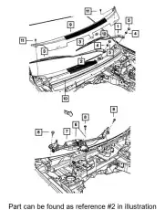 Поводок стеклоочистителя левый 68235447AA CHRYSLER