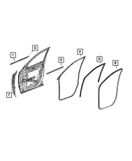 Уплотнитель двери CHRYSLER 55399256AE