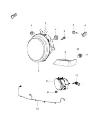 Фара CHRYSLER 05303874AE