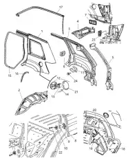 Брызговик задний левый 55156619AH MOPAR