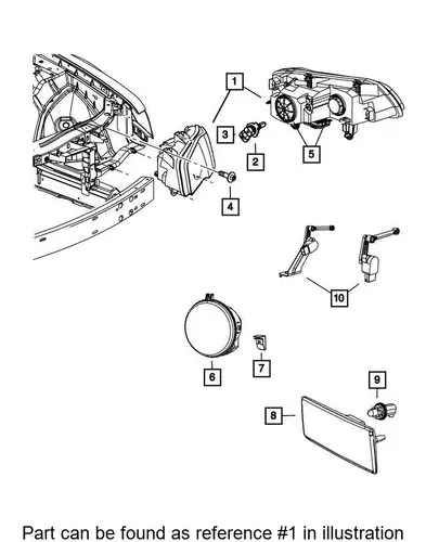 Фара противотуманная MOPAR 68042154AG