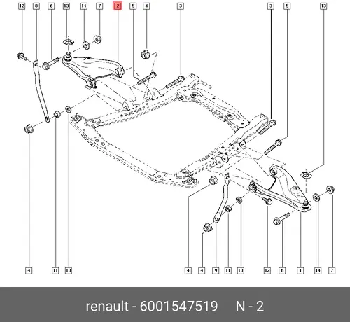 Рычаг подвески RENAULT 60 01 547 519