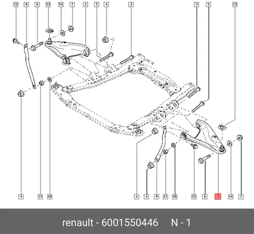 Рычаг подвески RENAULT 60 01 550 446