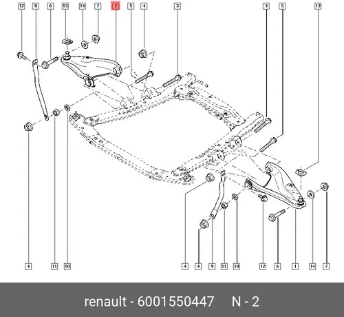 Рычаг подвески RENAULT 60 01 550 447
