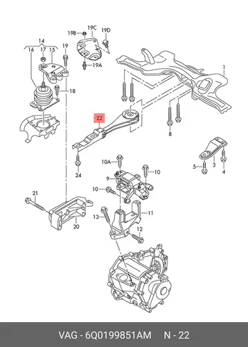 Опора 6Q0 199 851 AM VAG