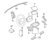 Кольцо контактное рулево 1J0959653A VAG