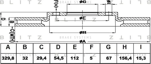 Тормозной диск BLITZ BS0392