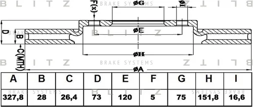 Тормозной диск BLITZ BS0406