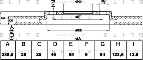 Тормозной диск BLITZ BS0412