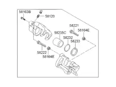 CZ4CALIPER KIT-RR BRAKE,RH 583112SA00 MOBIS