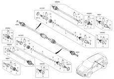 привод колеса 49600D7000 HYUNDAI