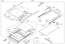 СТЕКЛО ПАНОРАМНОЕ КРЫШИ 81612C5000 HYUNDAI
