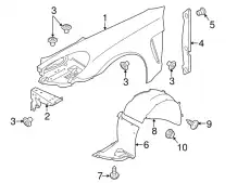 Подкрылок PORSCHE 97050412416