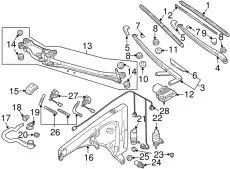 Щетка стеклоочистителя 7L0955425L PORSCHE