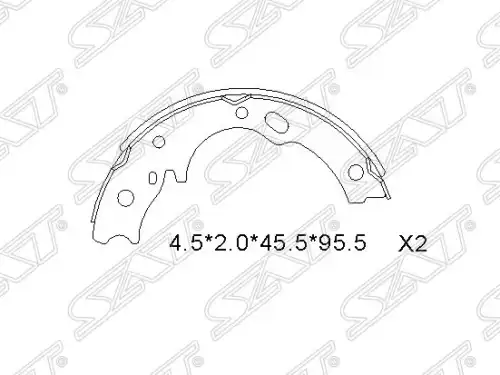 Тормозные колодки дисковые SAT ST-8-97020-250-2