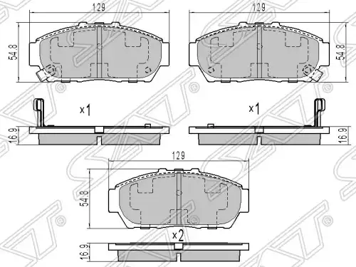 Тормозные колодки дисковые SAT ST-45022-ST7-000