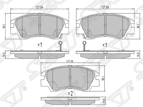 Тормозные колодки дисковые SAT ST-MR389526