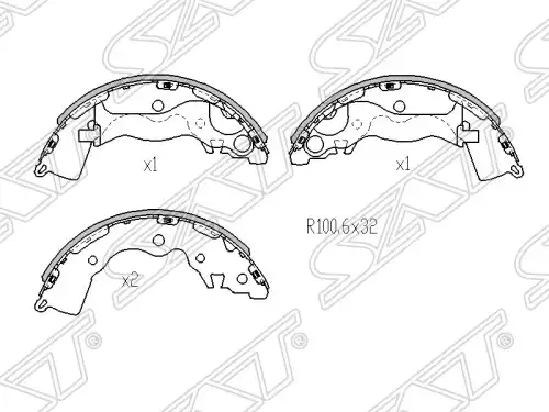 Тормозные колодки дисковые SAT ST-58305-1GA00