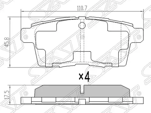 Тормозные колодки дисковые SAT ST-L2Y6-26-48Z