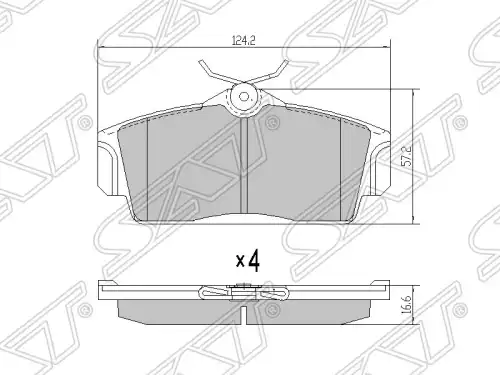 Тормозные колодки дисковые SAT ST-41060-5M326