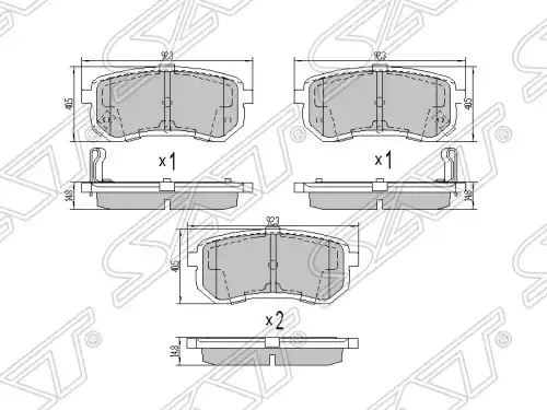 Тормозные колодки дисковые SAT ST-58302-0XA00
