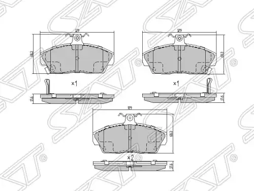 Тормозные колодки дисковые SAT ST-45022-S74-E50