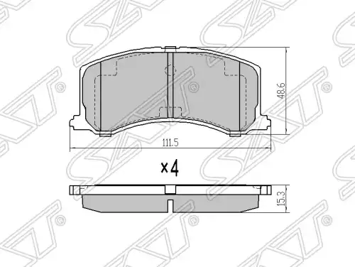 Тормозные колодки дисковые SAT ST-55800-61G60