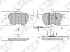 Колодки тормозные (Спереди) Audi A4 00-09 / A6 97-10