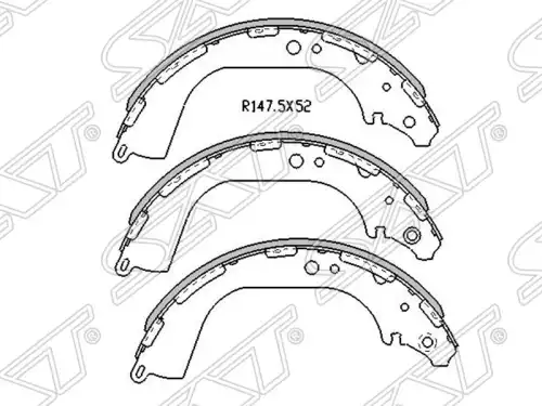 Тормозные колодки дисковые SAT ST-44060-0W725