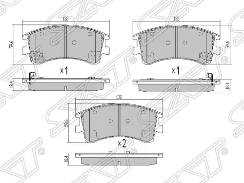 Тормозные колодки дисковые SAT ST-G2YS-33-28Z