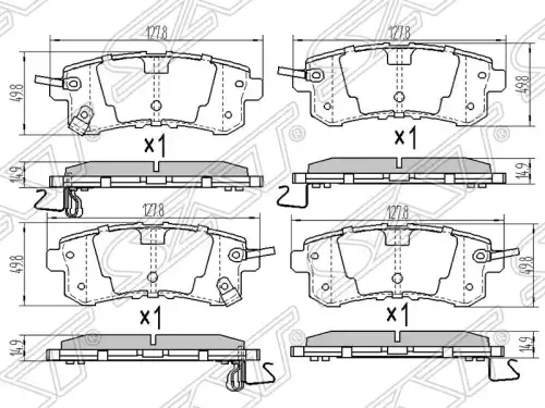 Тормозные колодки дисковые SAT ST-D4060-1LB8E
