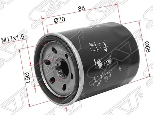 Фильтр масляный SAT ST-16510-61A30