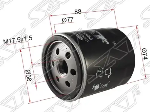 Фильтр масляный SAT ST-16510-85FA0